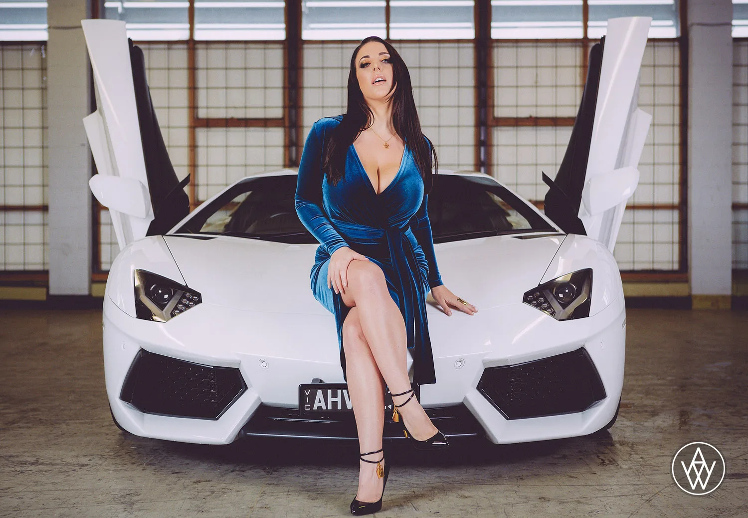 Angela White Suede Dress - Empire Models – photo 1