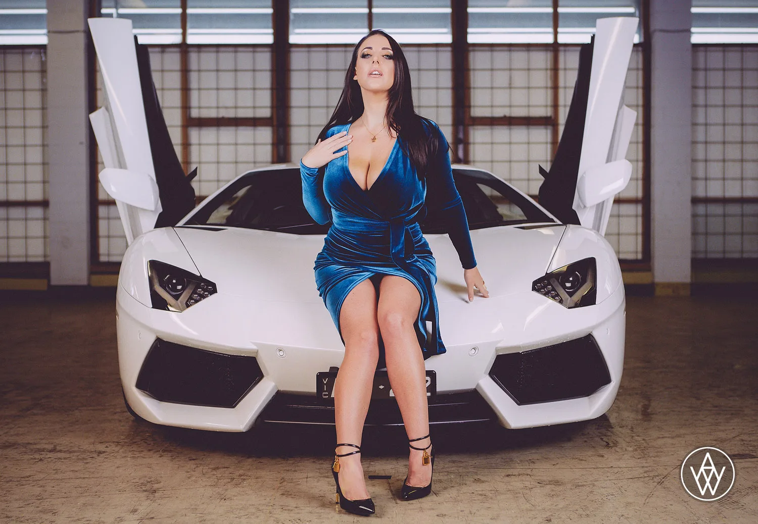 Angela White Suede Dress - Empire Models – photo 2
